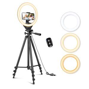 Sensyne10" ring light compatible with all phones with tripod